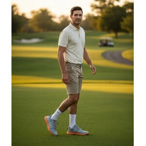 Nike Spikeless Golf Shoes Womens Size 8 Gray Orange Lace Up Low Top